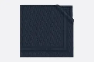 D-Oblique Shawl • Navy Blue Wool, Silk and Cashmere