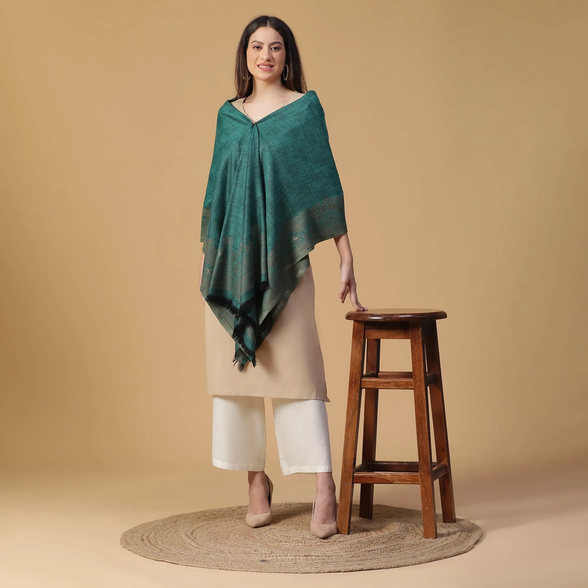 Daphne Woven Design Woolen Shawl