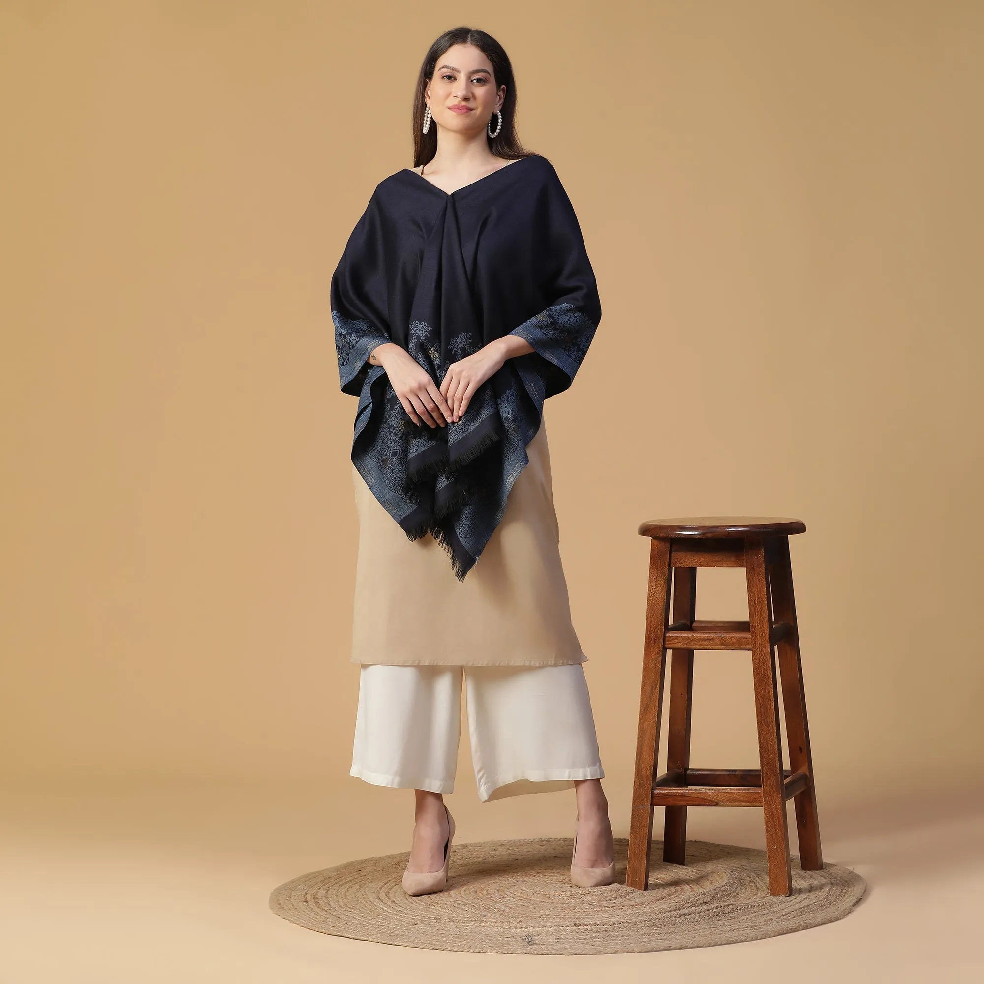 Daphne Woven Design Woolen Shawl