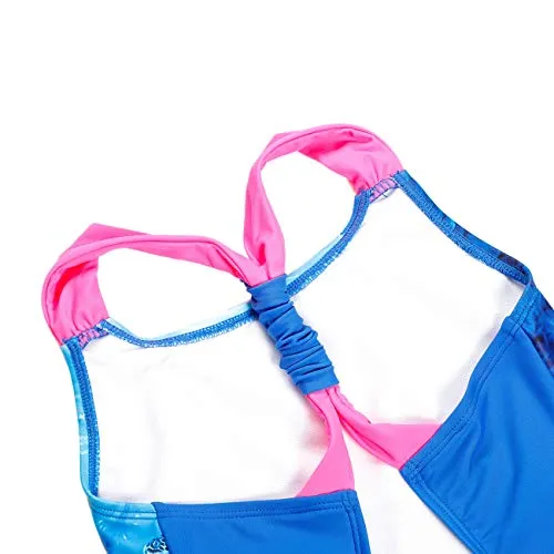 DAYU Girls Sweet Dolphin Print 1-Piece Swimsuit Bathing Suit