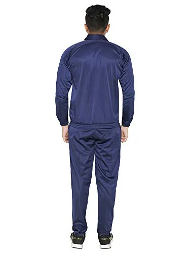 DEVOK Men's Polyester Tracksuit (Devok TS no.2_Blu-38_Blue_Medium)