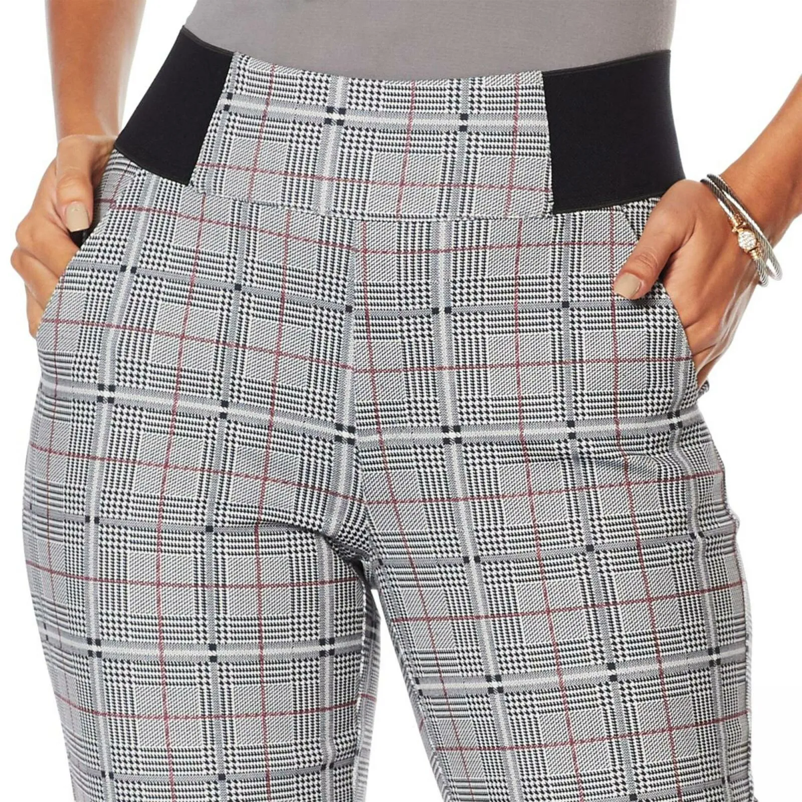 DG2 by Diane Gilman Women's Straight Leg Pull On Ponte Pants