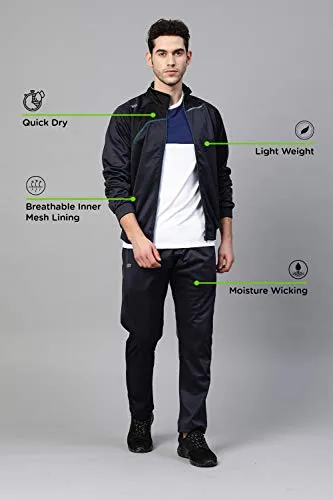 DIDA Men's Polyester Tracksuit (D1283Navy_XL_Navy & Classic Blue_X-Large)