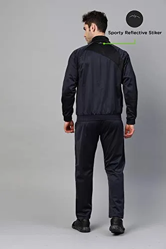 DIDA Men's Polyester Tracksuit (D1283Navy_XL_Navy & Classic Blue_X-Large)