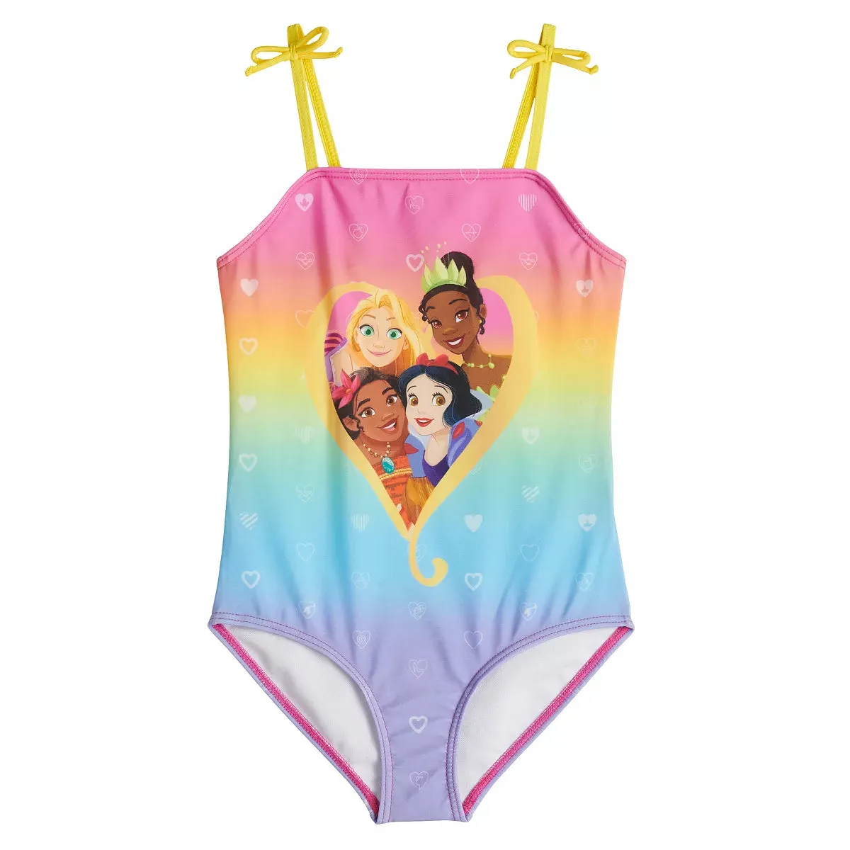 Disney Princess Girls Swimsuit One Piece Bathing Suit for Kids