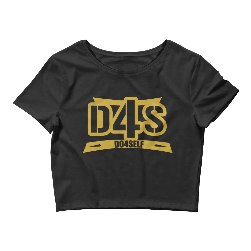 Do4Self Crop Tops Black/Gold Metellic