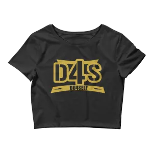 Do4Self Crop Tops Black/Gold Metellic