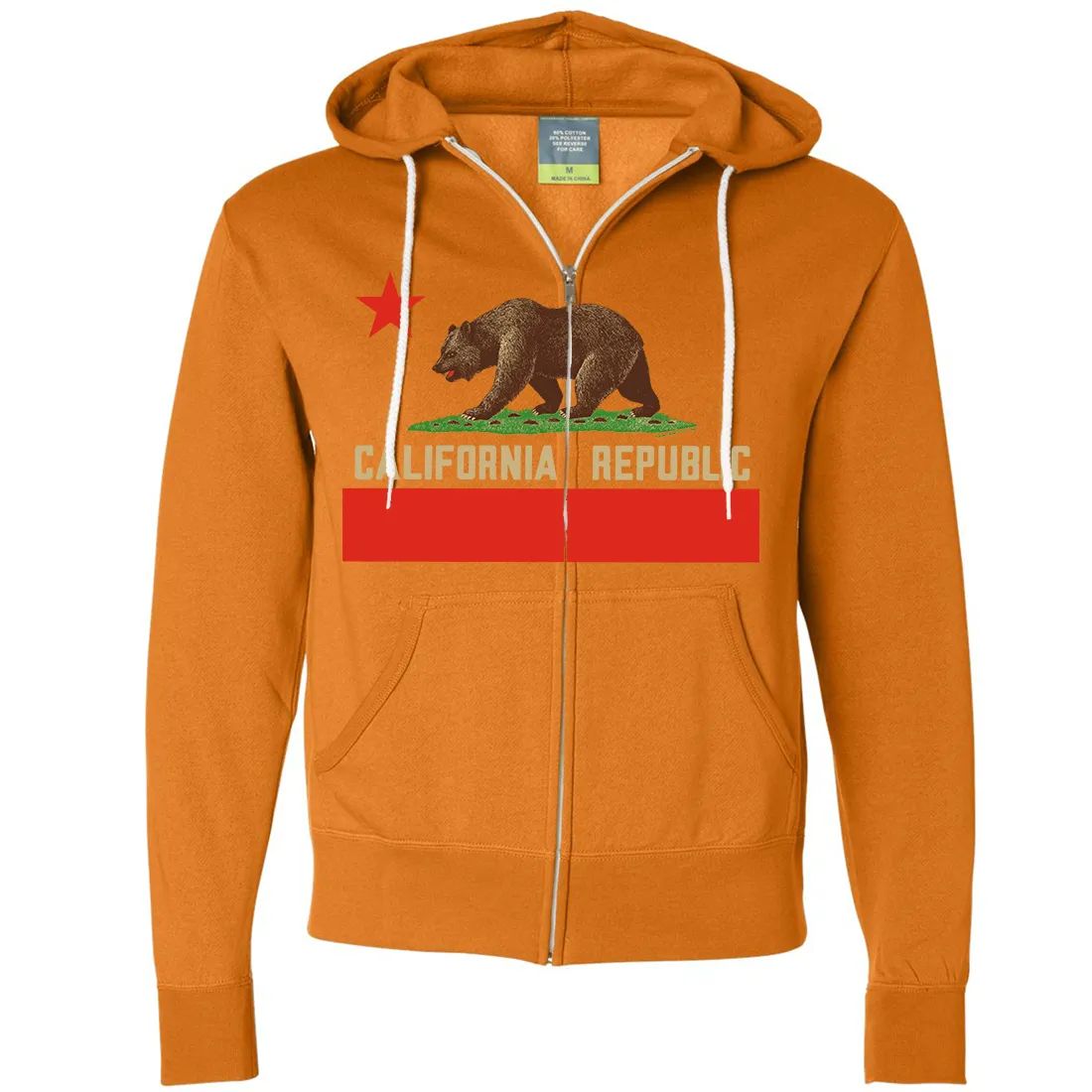 Don Pimentel California Republic Bear Flag Zip-Up Hoodie