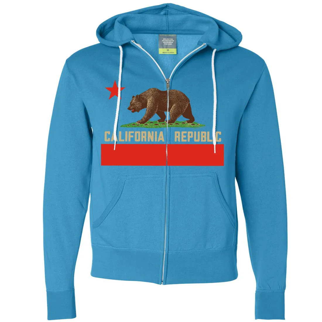 Don Pimentel California Republic Bear Flag Zip-Up Hoodie