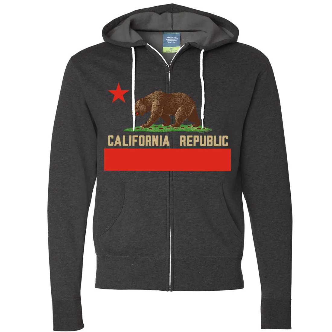 Don Pimentel California Republic Bear Flag Zip-Up Hoodie