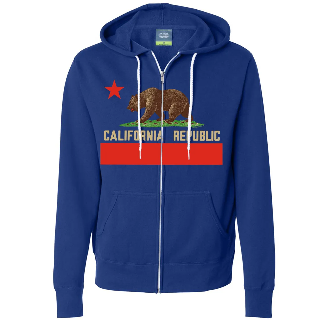 Don Pimentel California Republic Bear Flag Zip-Up Hoodie
