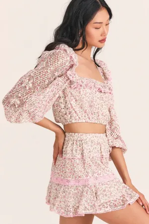 Dorabella rop top in Petunia Pink