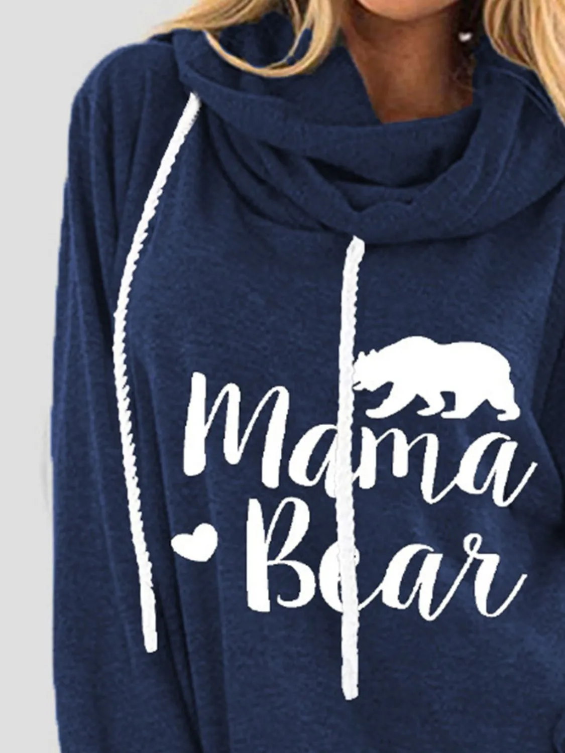 Drawstring Mama Bear Long Sleeve Hoodie (5 Colors)