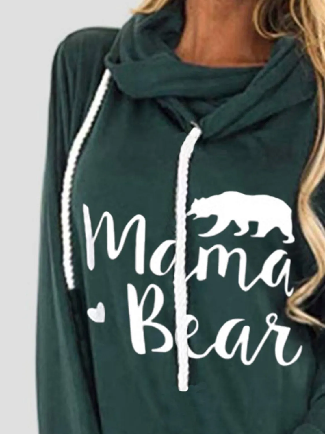 Drawstring Mama Bear Long Sleeve Hoodie (5 Colors)