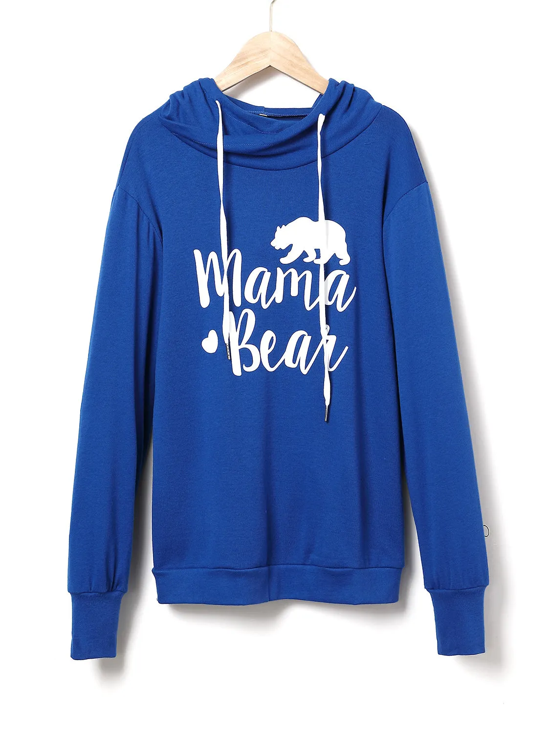 Drawstring Mama Bear Long Sleeve Hoodie (5 Colors)
