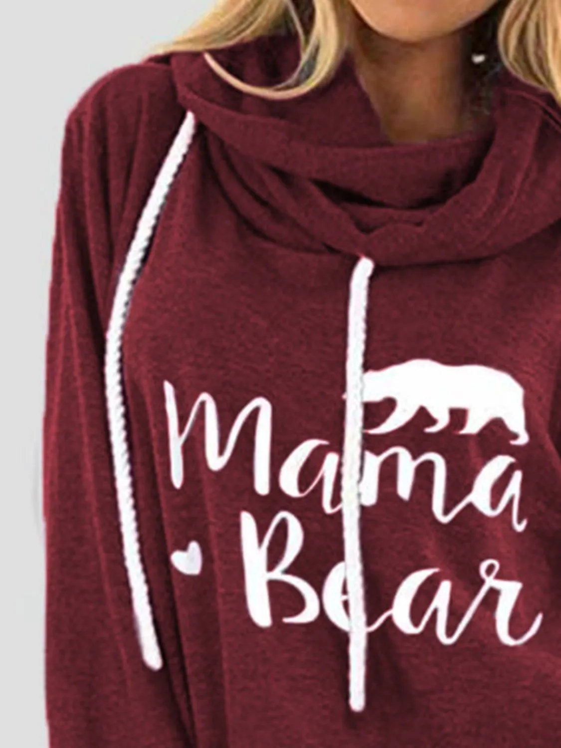 Drawstring Mama Bear Long Sleeve Hoodie (5 Colors)