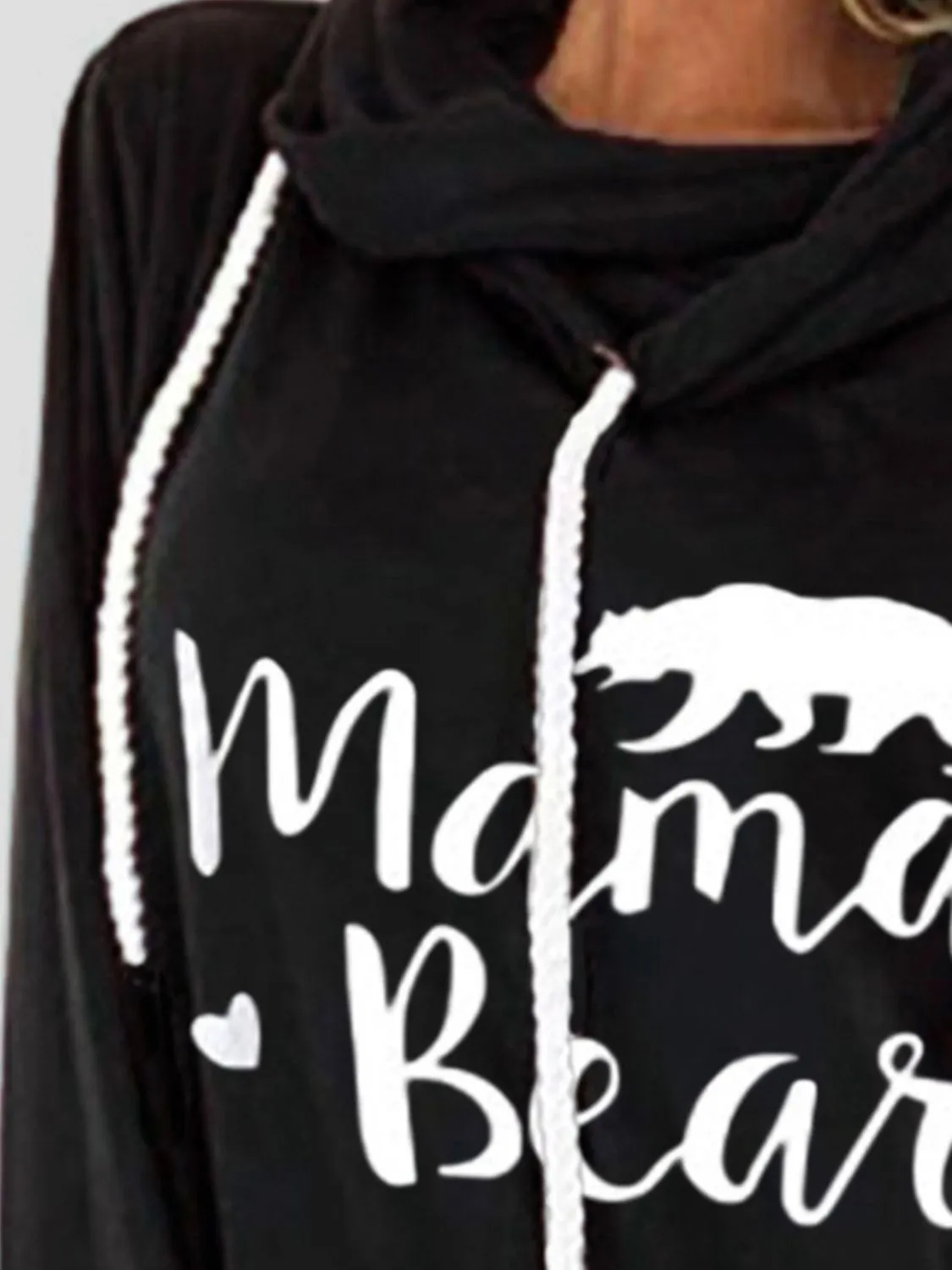 Drawstring Mama Bear Long Sleeve Hoodie (5 Colors)