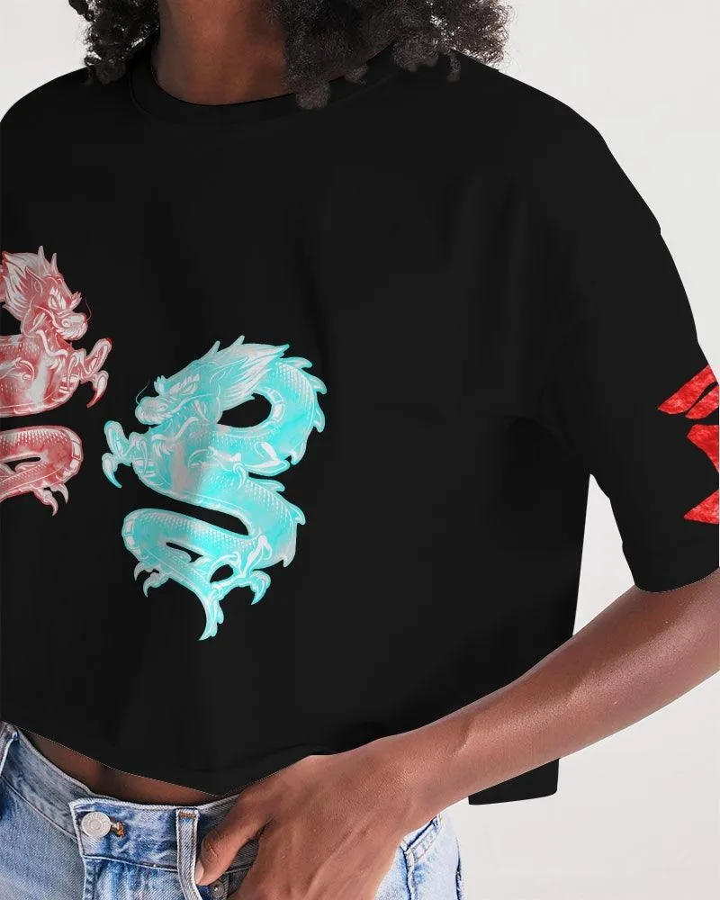 Dueling Dragons Women's Lounge Cropped Tee