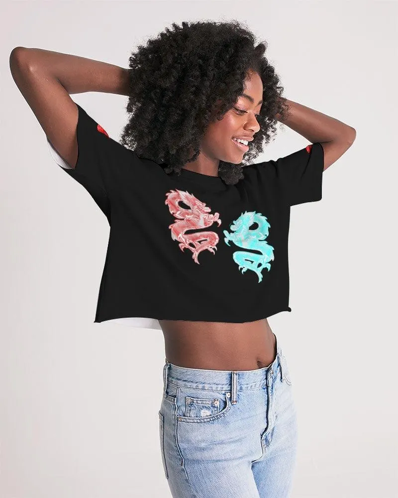 Dueling Dragons Women's Lounge Cropped Tee