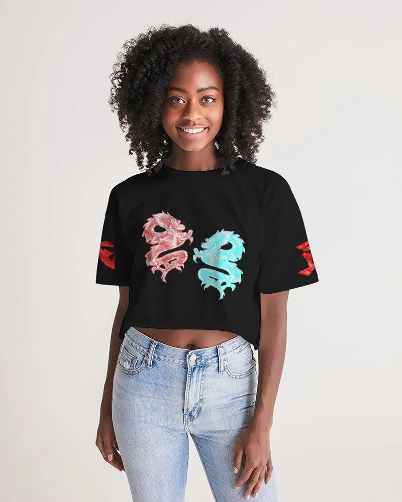 Dueling Dragons Women's Lounge Cropped Tee