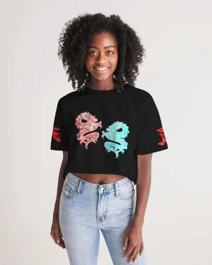 Dueling Dragons Women's Lounge Cropped Tee