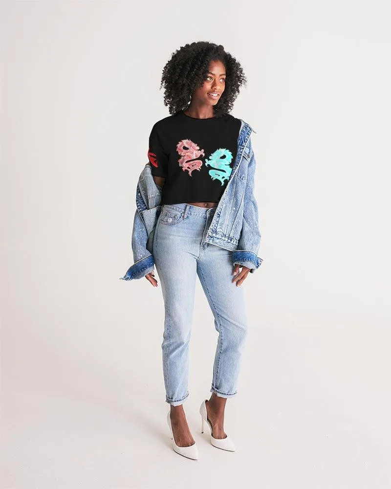 Dueling Dragons Women's Lounge Cropped Tee