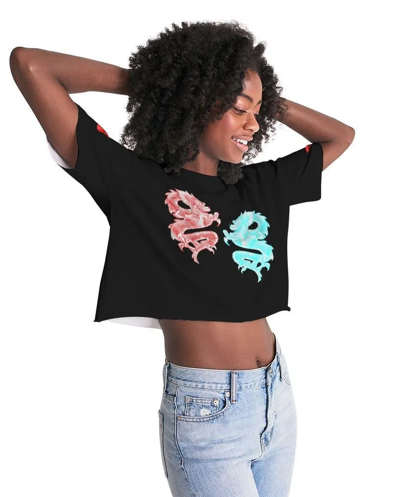 Dueling Dragons Women's Lounge Cropped Tee