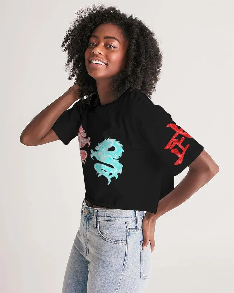Dueling Dragons Women's Lounge Cropped Tee
