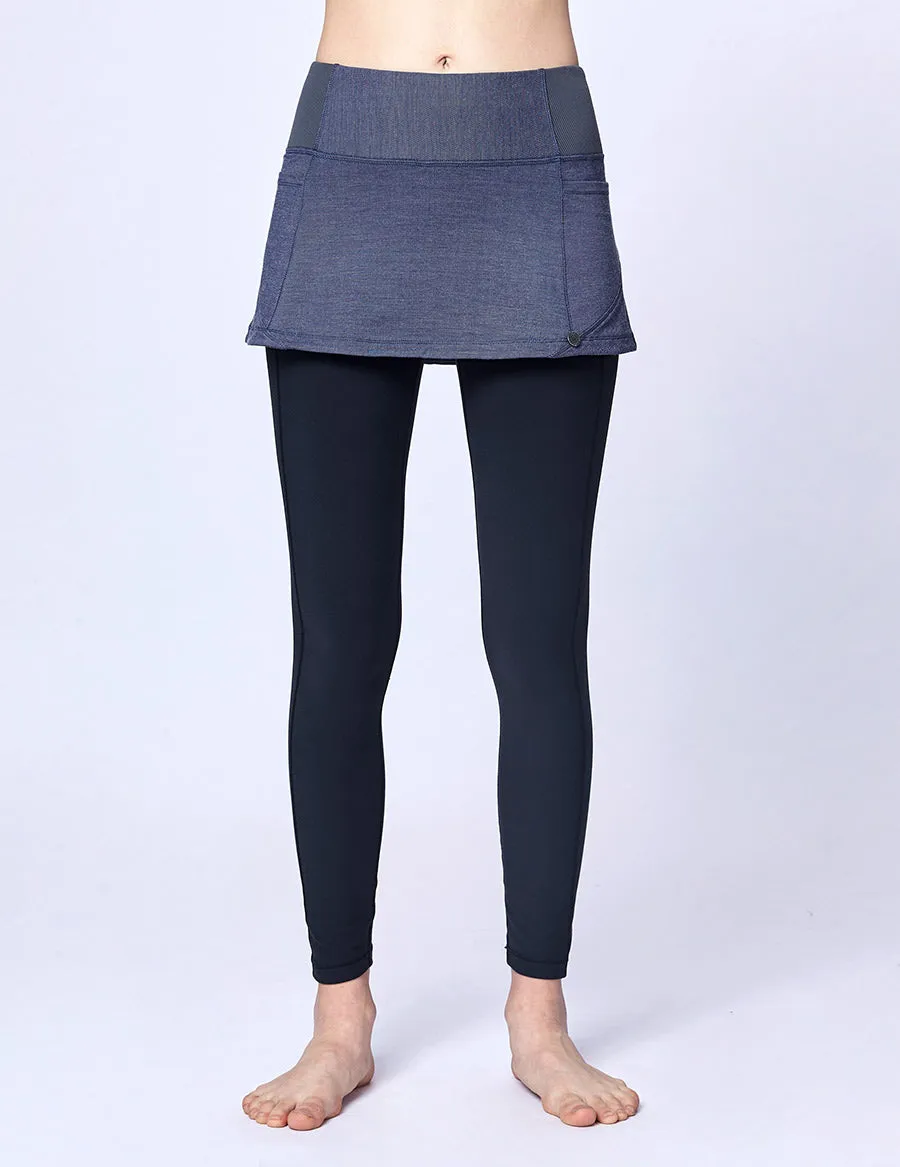 easyoga LA-VEDA Multipro Denim Lithe  Athleisure Pantskirt - J05 Jeans Blue
