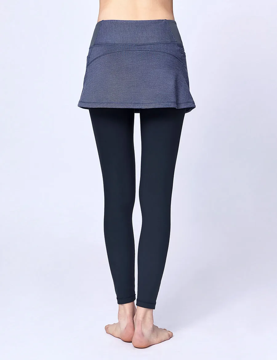 easyoga LA-VEDA Multipro Denim Lithe  Athleisure Pantskirt - J05 Jeans Blue