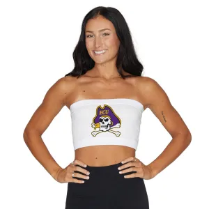 ECU Pirates White Bandeau Top