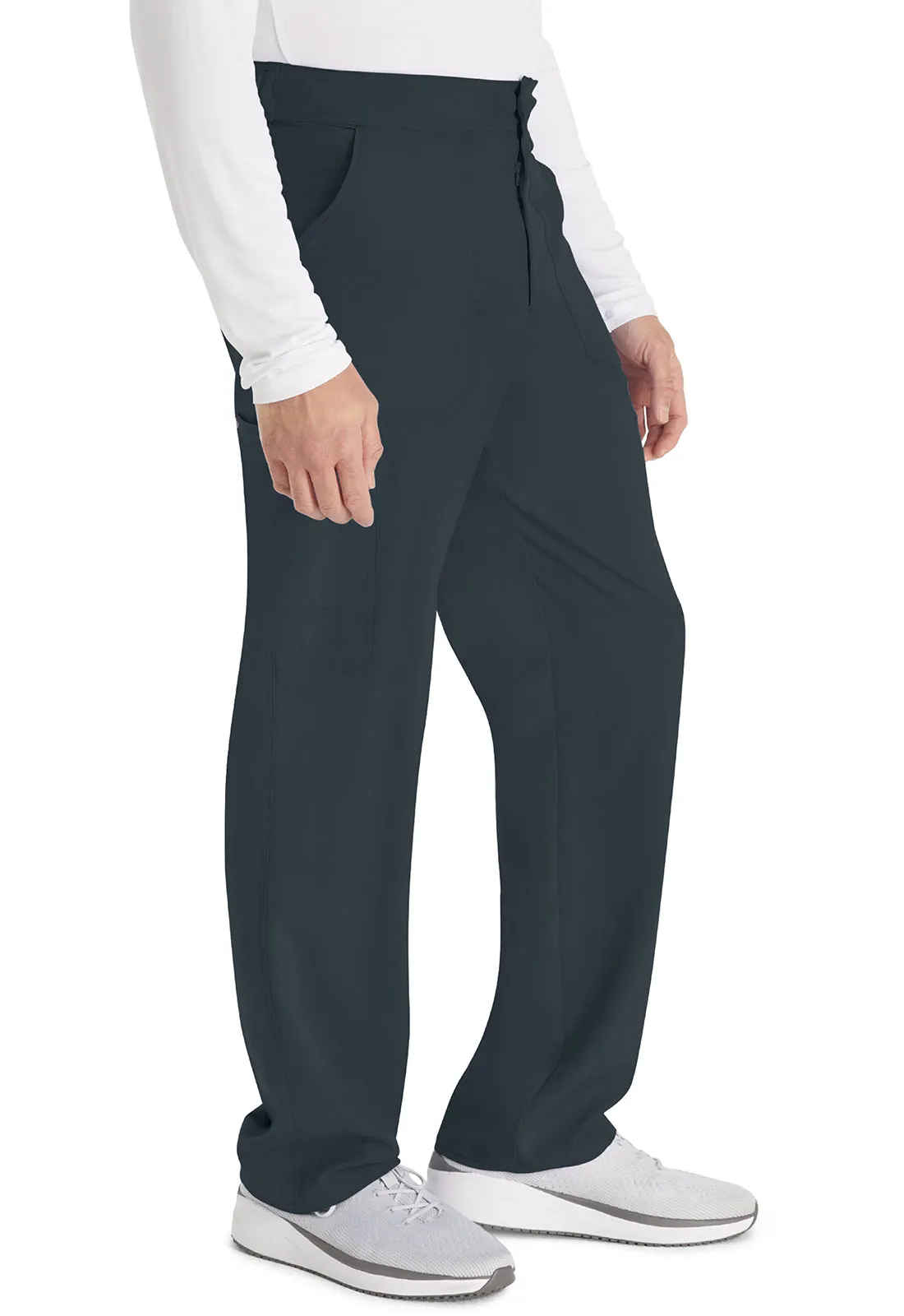 EDS NXT DK216 Men's Mid Rise Zip Fly Straight Leg Pants Pewter
