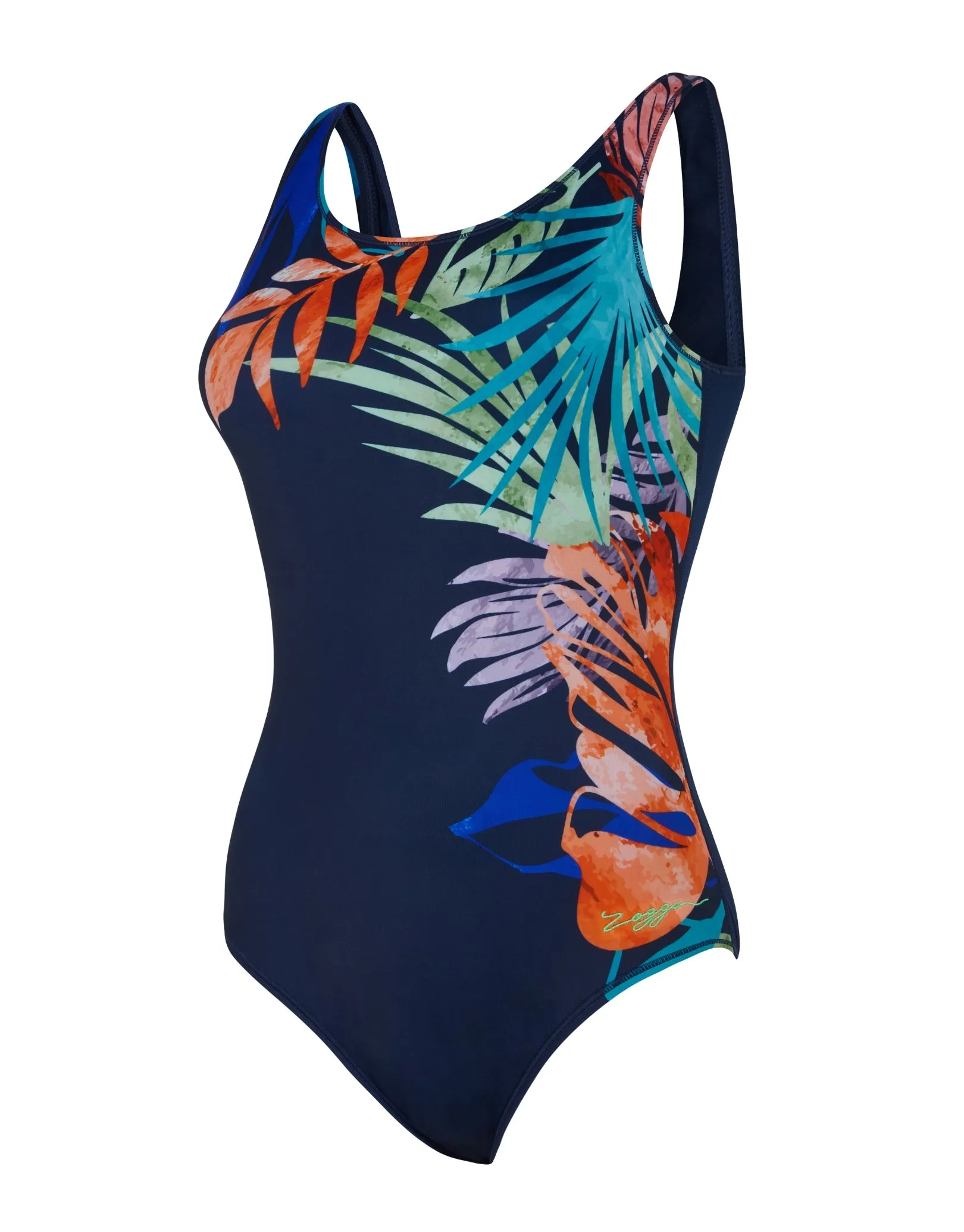 Elegance Scoopback Swimsuit - Navy/Multi
