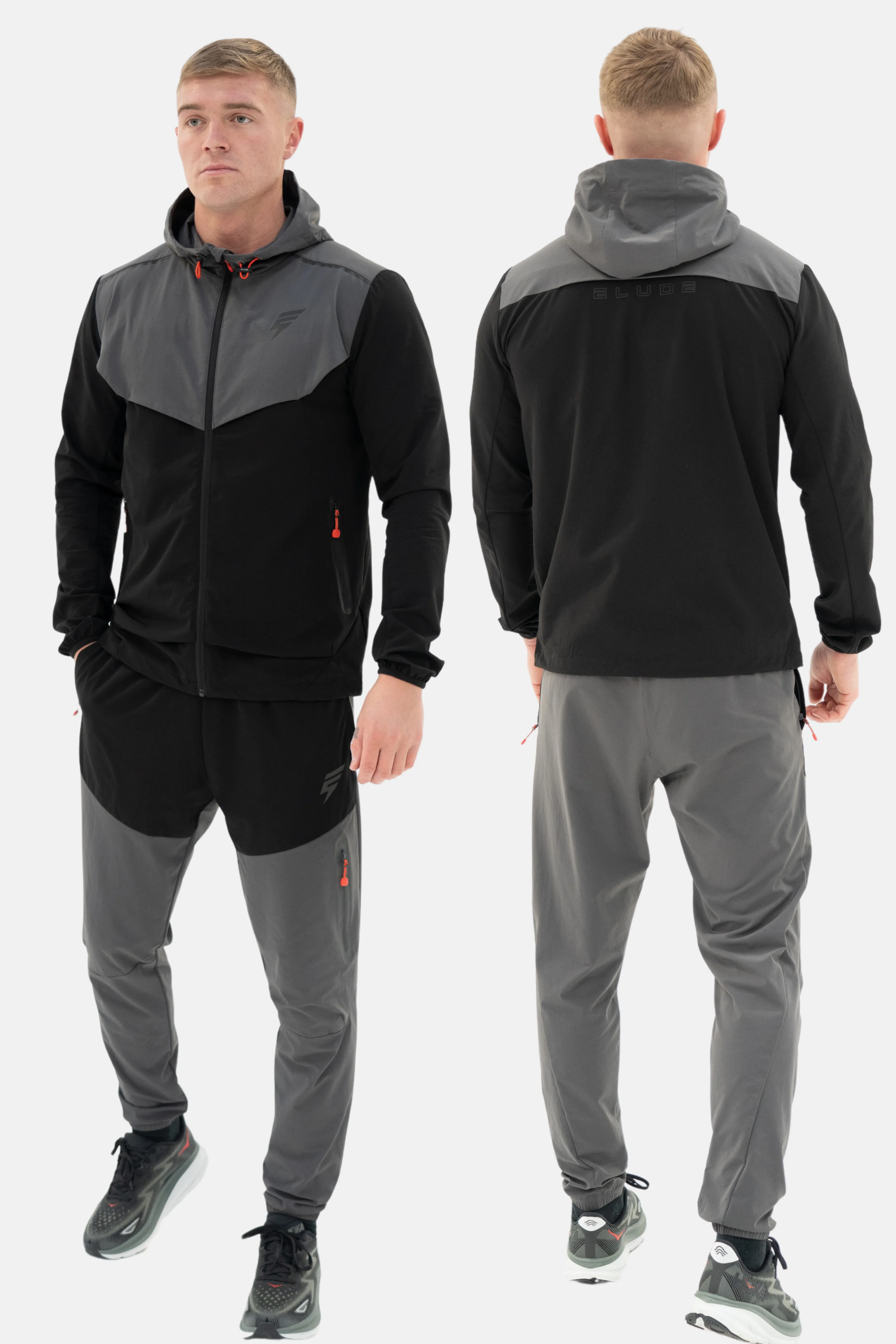 ELUDE Ghost Tracksuit - Black/Coal/Red
