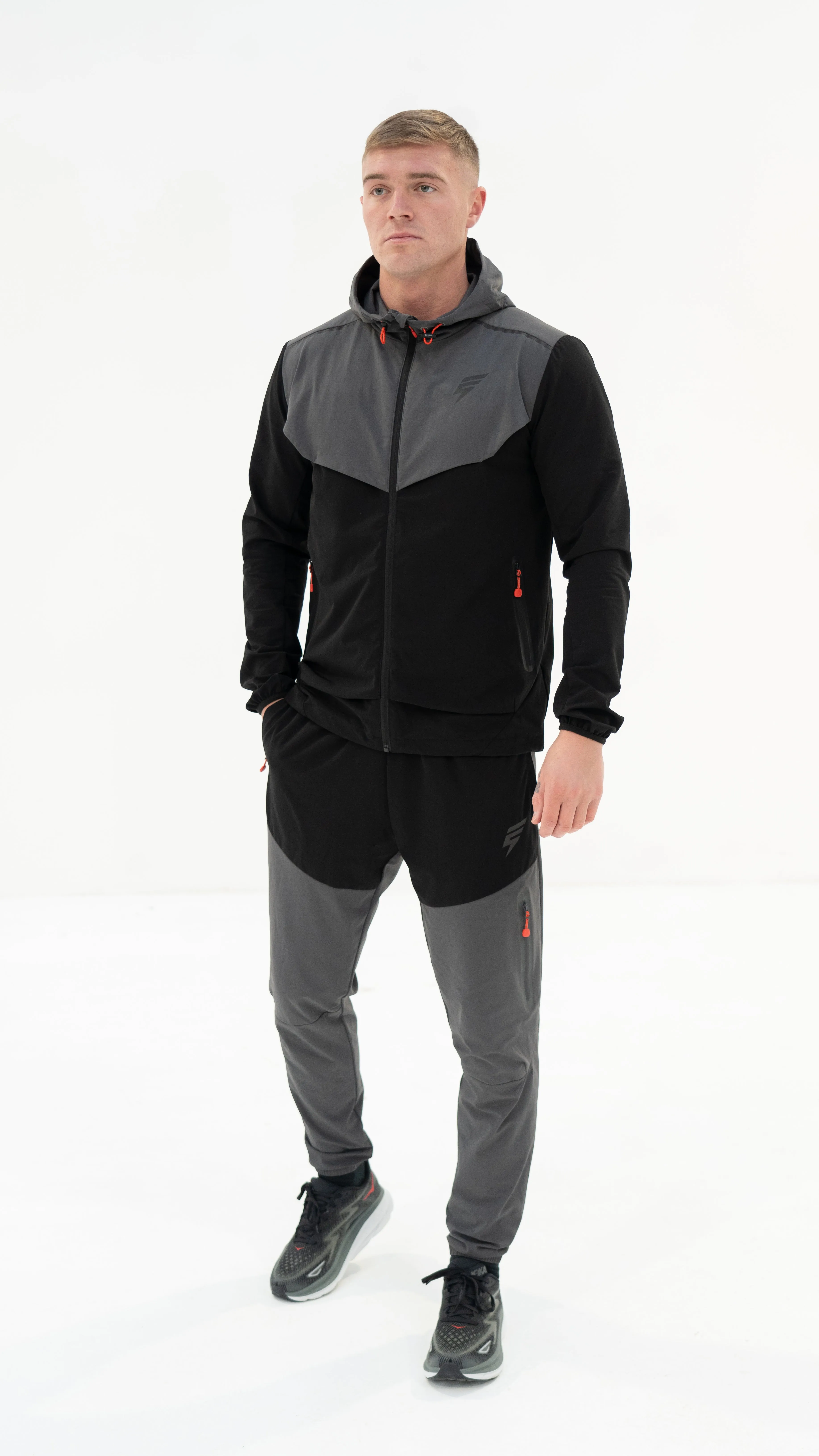 ELUDE Ghost Tracksuit - Black/Coal/Red