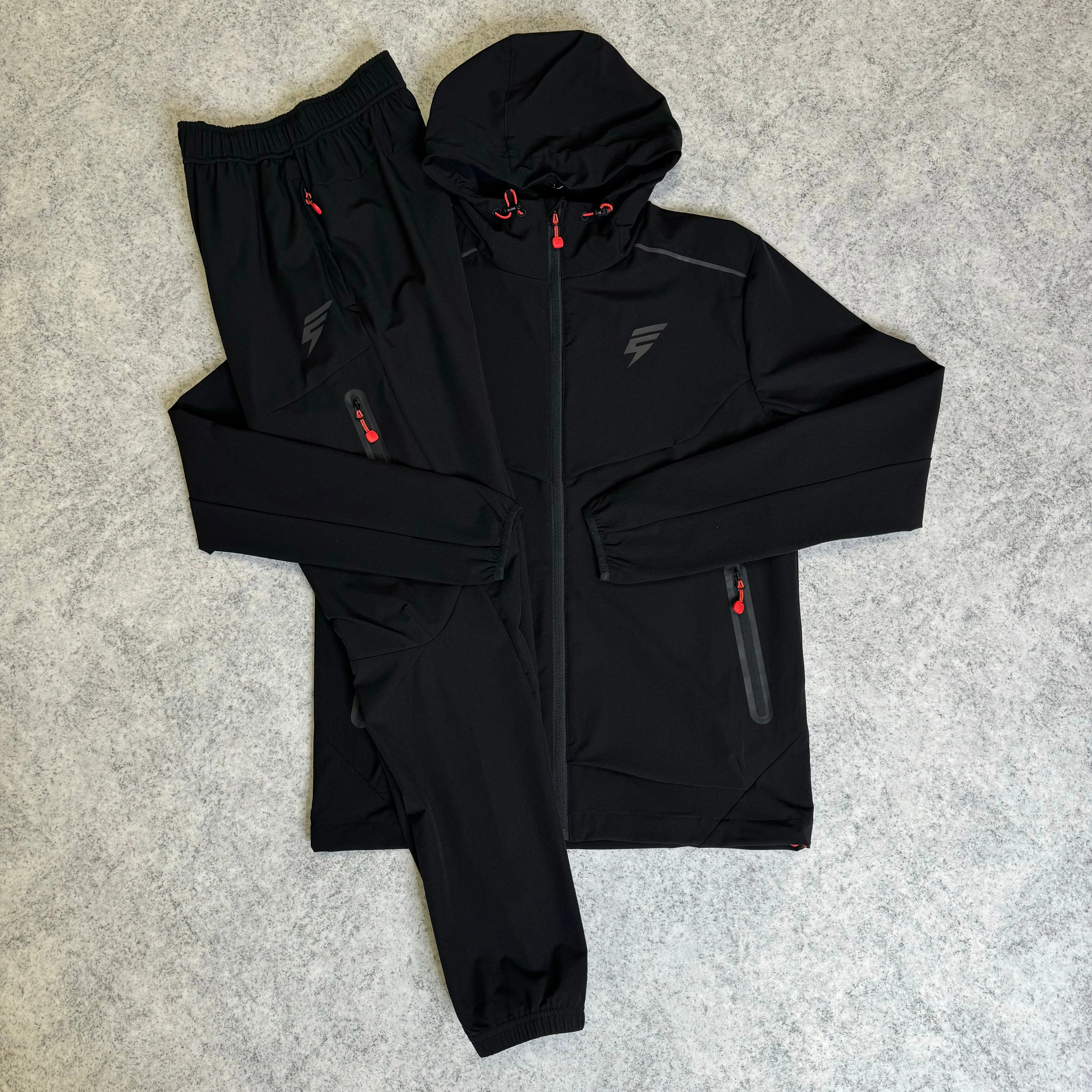 ELUDE Ghost Tracksuit - Black/Red