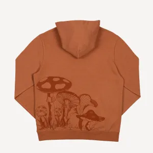 Embroidered Back Hoodie - Amber Brown / Mushroom