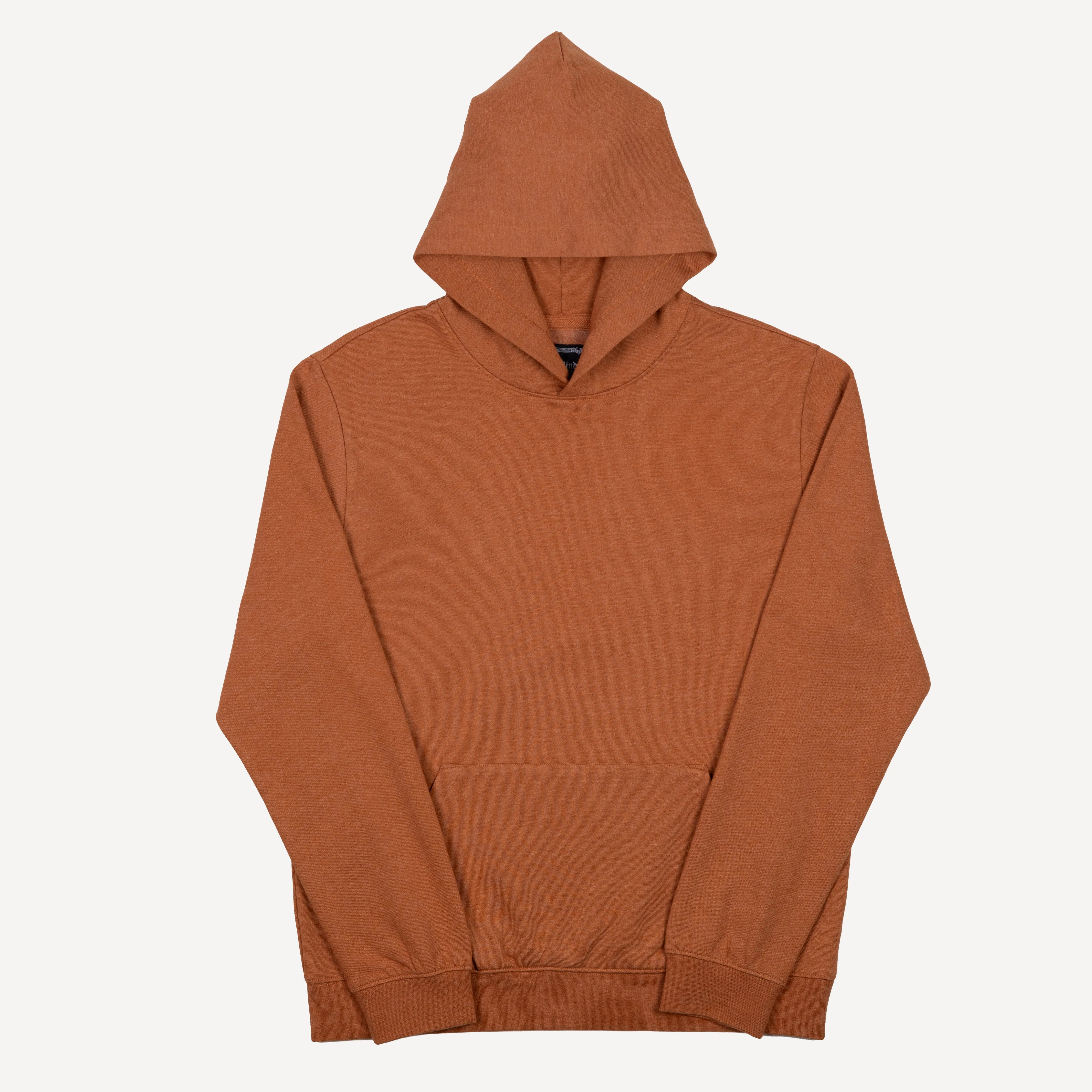 Embroidered Back Hoodie - Amber Brown / Mushroom