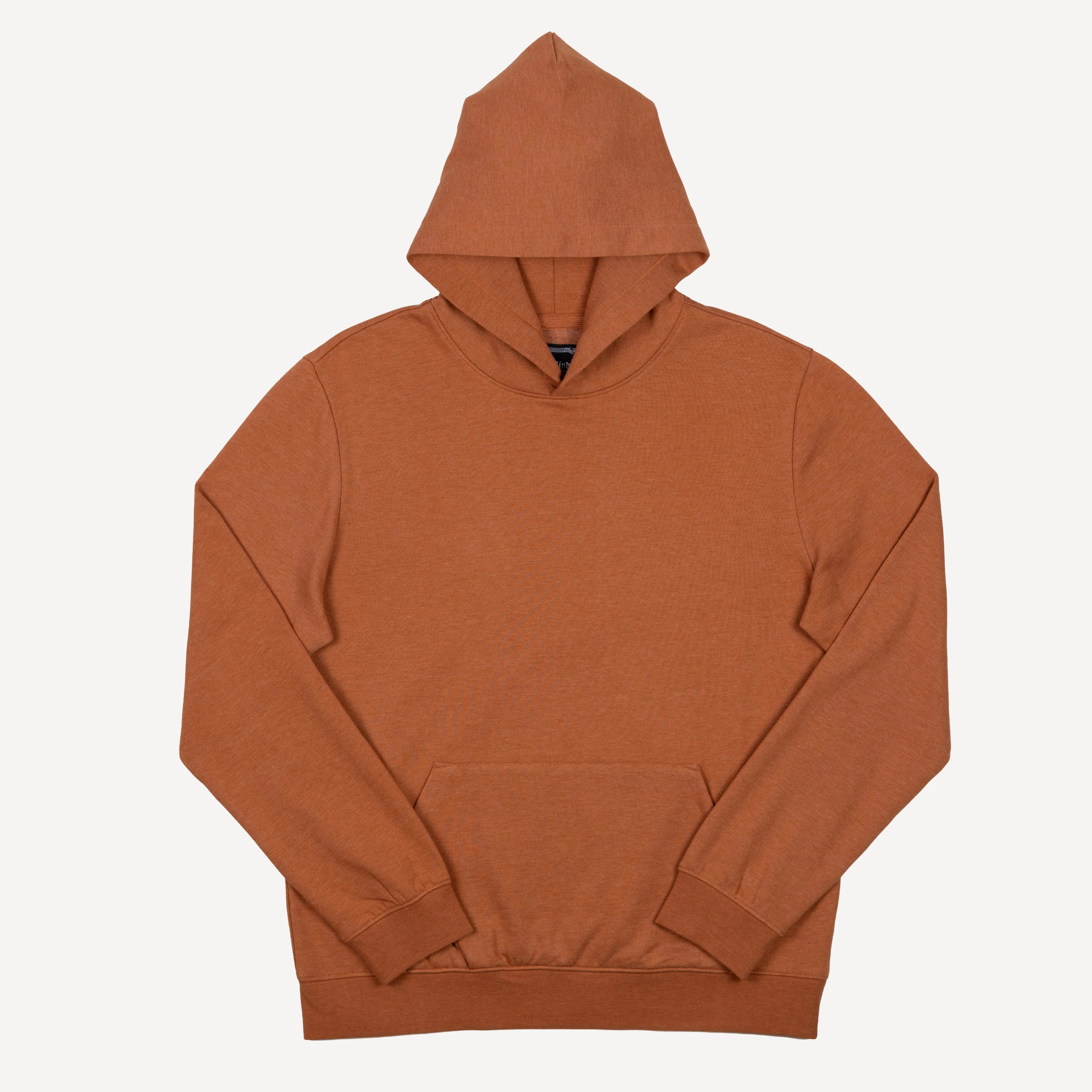 Embroidered Back Hoodie - Amber Brown / Mushroom