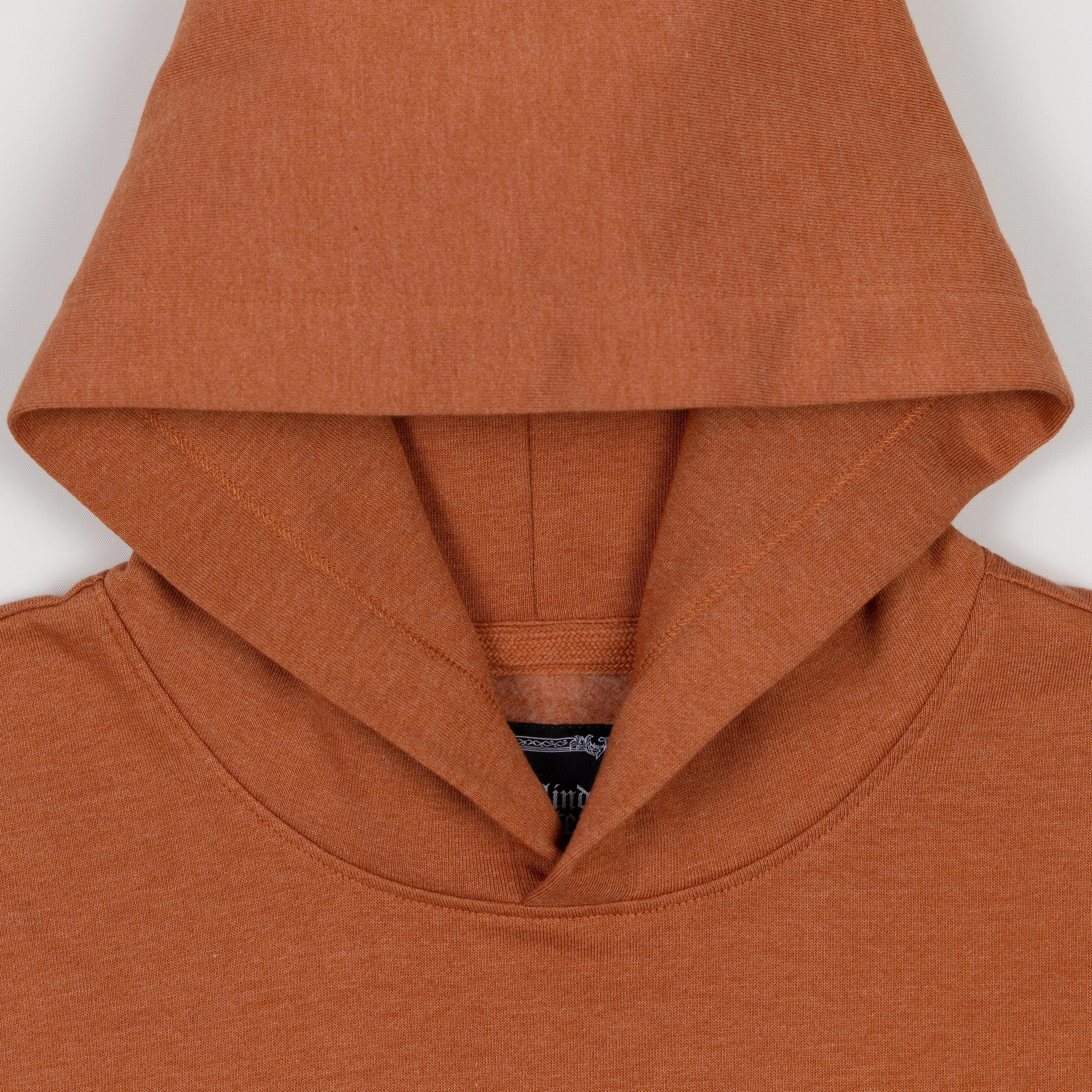 Embroidered Back Hoodie - Amber Brown / Mushroom