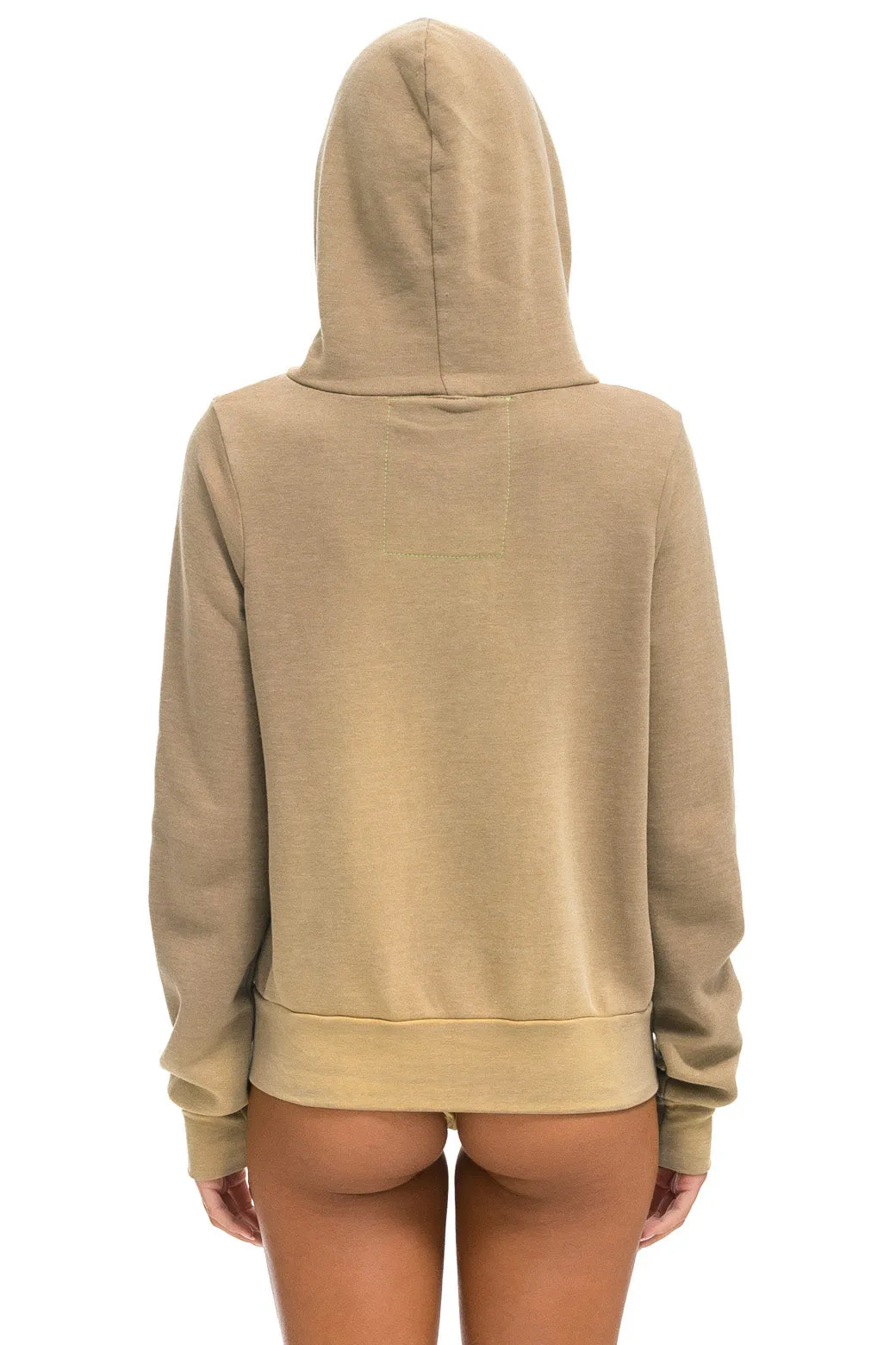 ESSENTIAL ZIP HOODIE - FADED TAN