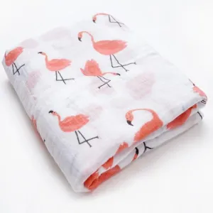 Extra Large Flamingo Cotton Muslin
