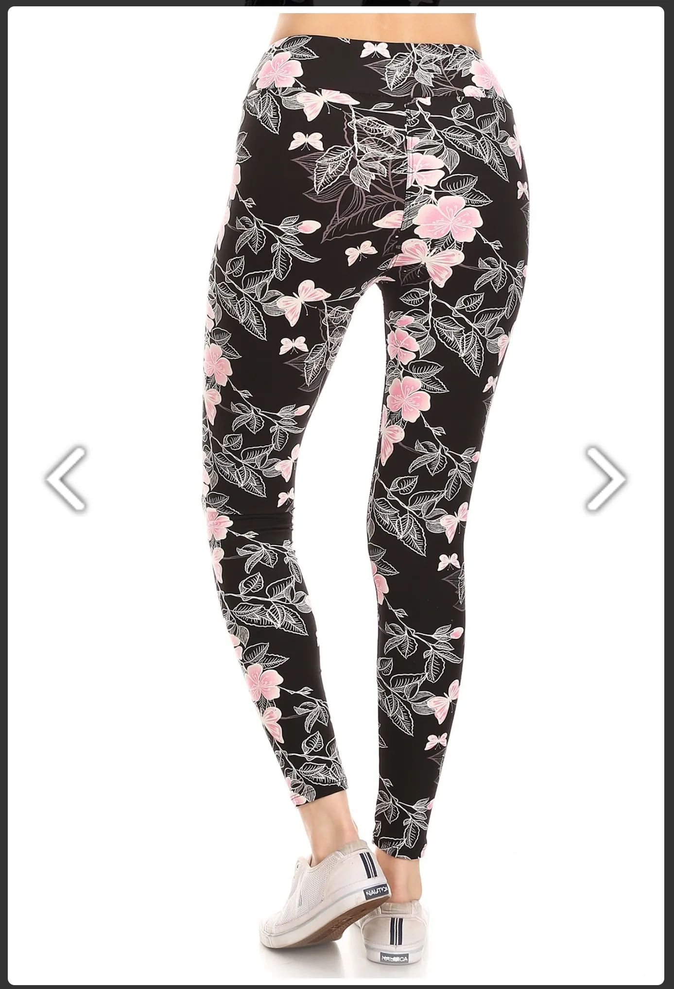 Extra Plus Pink Butterfly Print Leggings