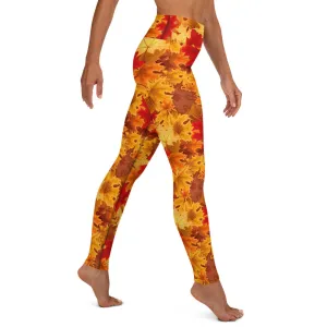 Fall Leaves High-waist Yoga Leggings