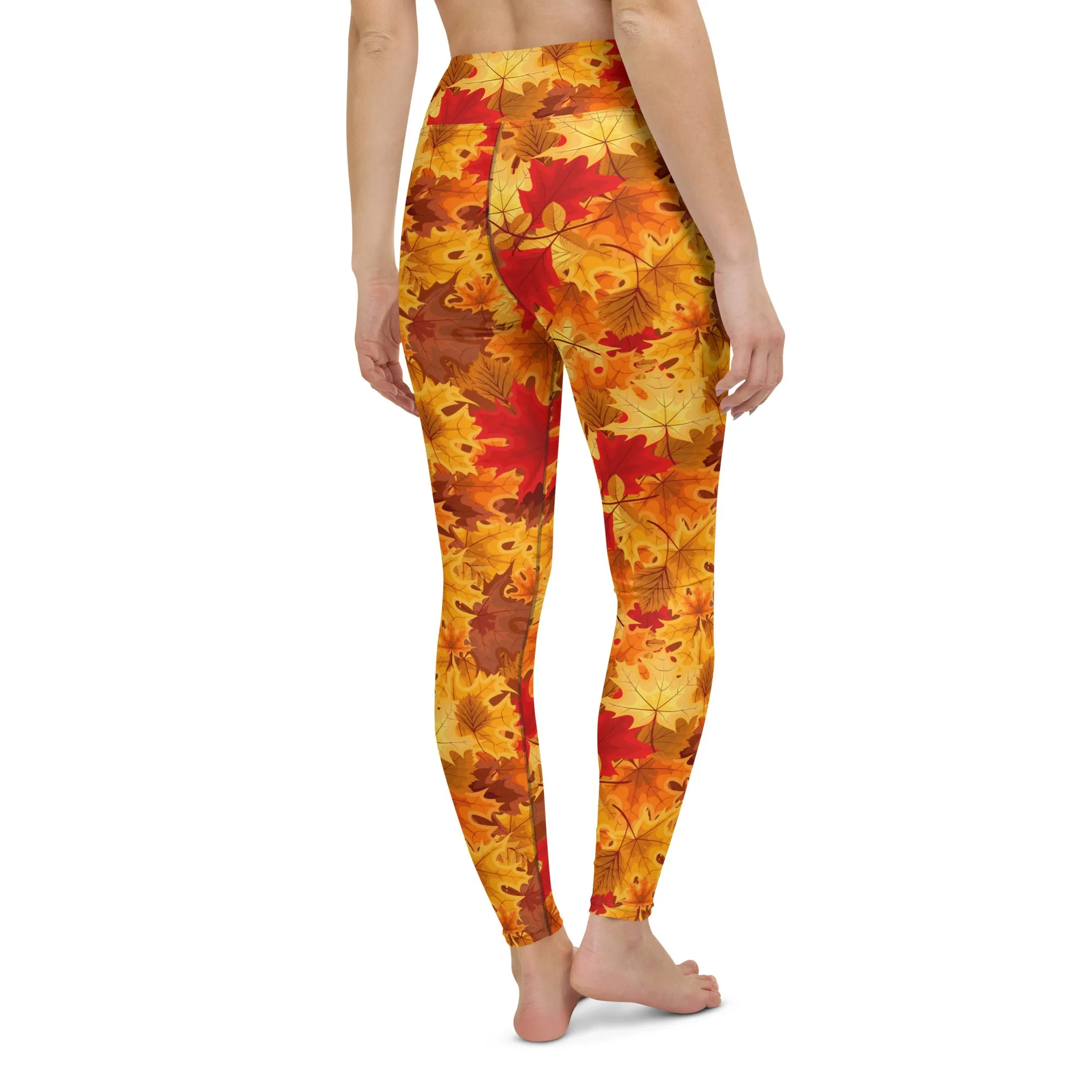 Fall Leaves High-waist Yoga Leggings