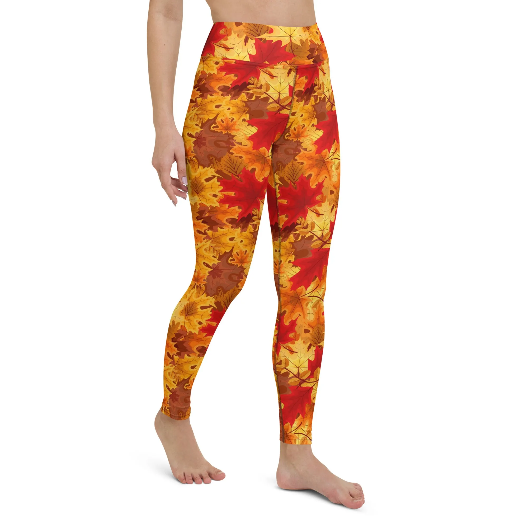 Fall Leaves High-waist Yoga Leggings
