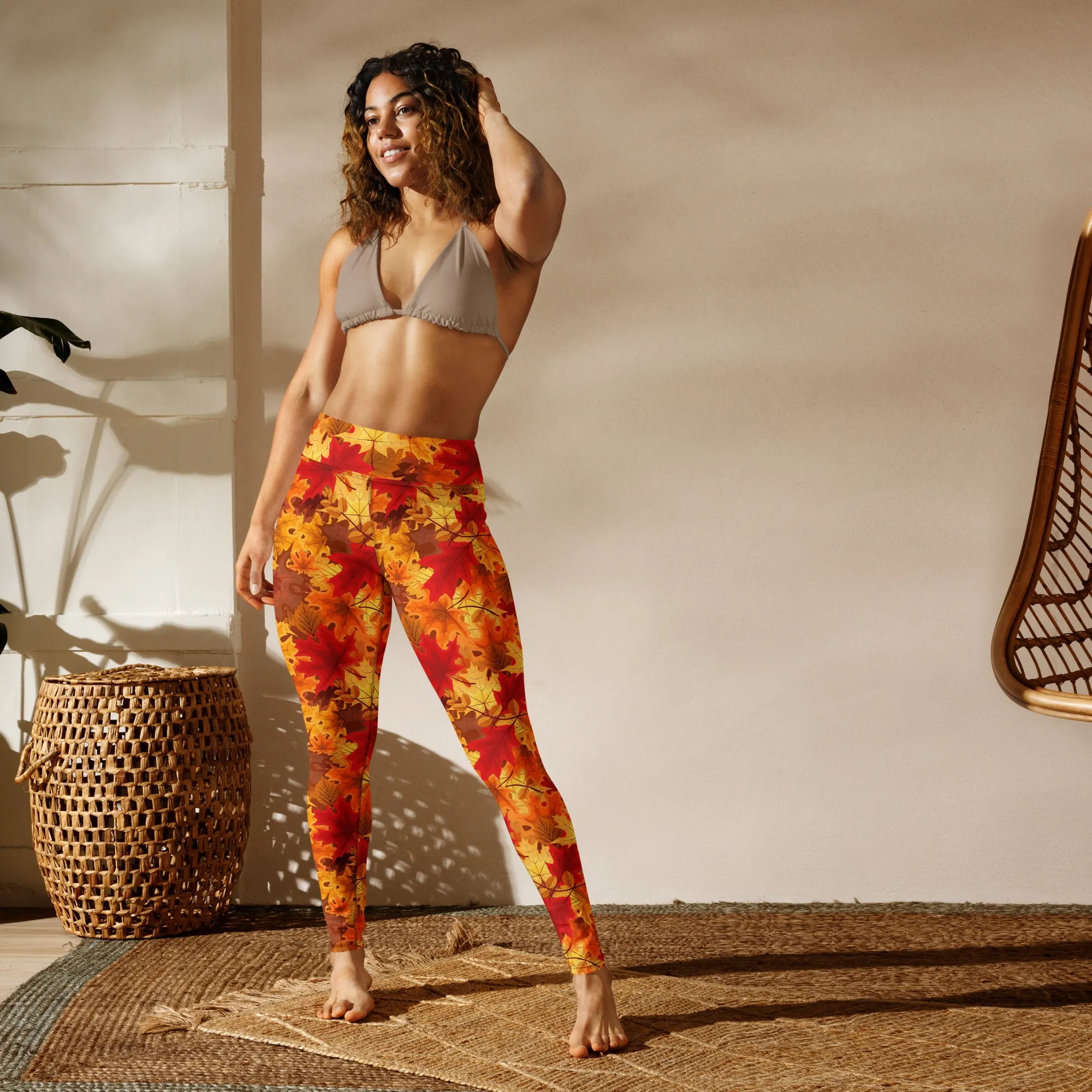 Fall Leaves High-waist Yoga Leggings
