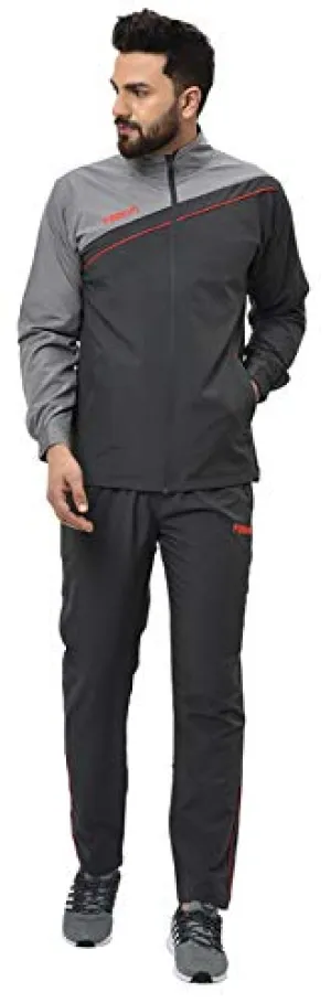 Fallyn Men's Polyester Regular Fit Track Suit for Men Sports Suits for Boys Stylish Trekking Suit Running Suit Warm for Body (Dark Grey_X-Large)