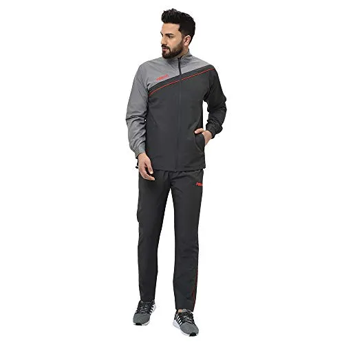 Fallyn Men's Polyester Regular Fit Track Suit for Men Sports Suits for Boys Stylish Trekking Suit Running Suit Warm for Body (Dark Grey_X-Large)