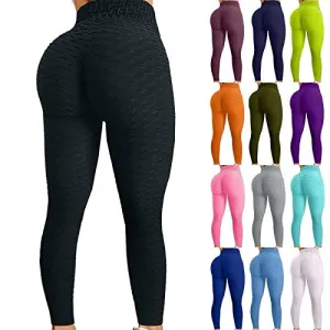 Famous Tiktok Leggings, Butt Lift High Waist Yoga Pants for Women, TIK Tok Workout Scrunch Booty Lifting Leggings Tights